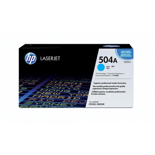 HP+504A+Laser+Toner+Cartridge+Page+Life+7000pp+Cyan+Ref+CE251A