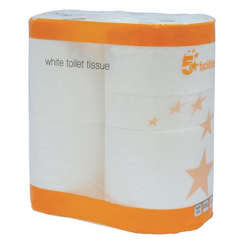 5+Star+Facilities+Toilet+Rolls+2-ply+102x92mm+4+Rolls+of+200+Sheets+Per+Pack+White+%5BPack+9%5D