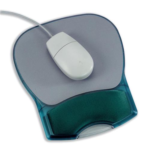 Mouse+Mat+Pad+with+Wrist+Rest+Gel+Translucent+Blue