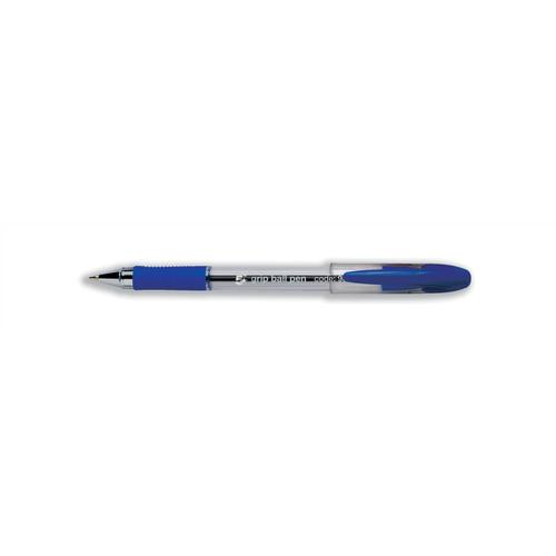 5 Star Elite Rubber Grip Ball Pen Medium 1.0mm Tip 0.5mm Line Blue [Pack 12]