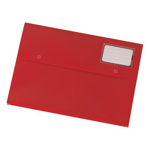 5+Star+Office+Document+Wallet+with+Card+Holder+Polypropylene+A4+Red+%5BPack+3%5D