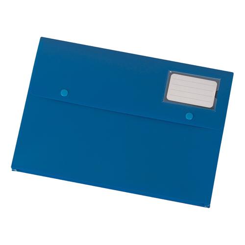 5+Star+Office+Document+Wallet+with+Card+Holder+Polypropylene+A4+Blue+%5BPack+3%5D