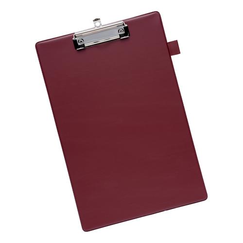 5+Star+Office+Standard+Clipboard+with+PVC+Cover+Foolscap+Dark+Red