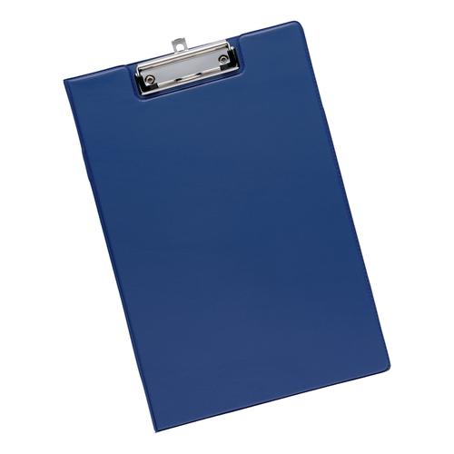 5+Star+Office+Fold-over+Clipboard+with+Front+Pocket+Foolscap+Blue