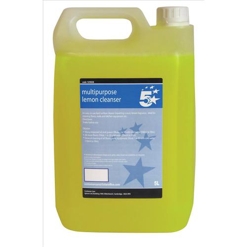 5+Star+Facilities+Concentrated+Multipurpose+Cleaner+Lemon+5+Litre