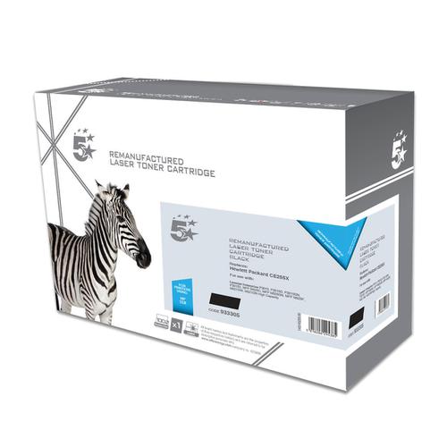 5 Star Office Remanufactured Laser Toner Cartridge HY Page Life 12500pp Black [HP 55X CE255X Alternative]