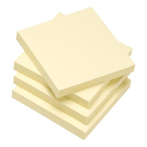 5+Star+Eco+Re-Move+Recycled+Notes+Repositionable+Pad+of+100+Sheets+76x76mm+Yellow+%5BPack+12%5D