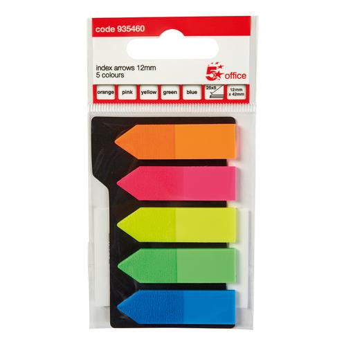5+Star+Office+Index+Arrow+5+Bright+Colours+12x42mm+5+Packs+of+20+Flags+%5BPack+5%5D