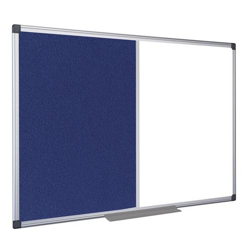 5 Star Office Combination Notice Board Felt and Drywipe W900xH600mm