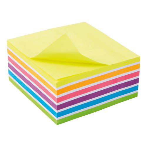 5+Star+Office+Re-Move+Sticky+Notes+Rainbow+Cube+76x76mm+6+Bright+Colours+400+Sheets