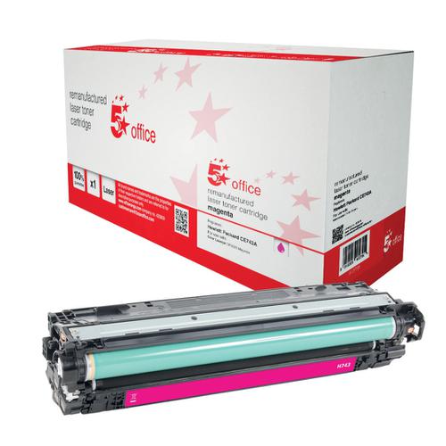 5+Star+Office+Remanufactured+Laser+Toner+Cartridge+Page+Life+7300pp+Magenta+%5BHP+307A+CE743A+Alternative%5D