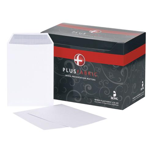 Plus+Fabric+Envelopes+PEFC+Pocket+Self+Seal+120gsm+C5+229x162mm+White+Ref+D23770+%5BPack+250%5D