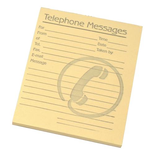 Challenge Telephone Message Pad 80 Sheets 127x102mm Yellow Paper [Pack 10]