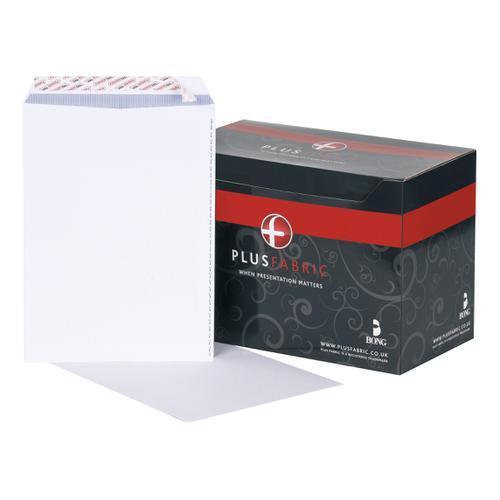 Plus+Fabric+Envelopes+PEFC+Pocket+Peel+%26+Seal+120gsm+C4+324x229mm+White+Ref+K26739+%5BPack+250%5D