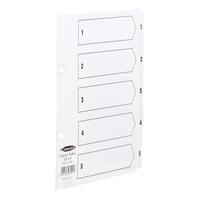 Concord Classic Index 1-5 Mylar-reinforced Punched 2 Holes 150gsm A5 White Ref 07001/CS70