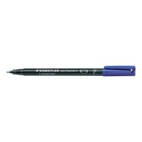 Staedtler 318 Lumocolor Permanent Pen Fine 0.6mm Line Blue Ref 318-3 [Pack 10]