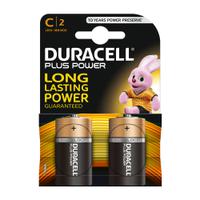 DURACELL PLUS BATTERIES C MN1400 PACK 2