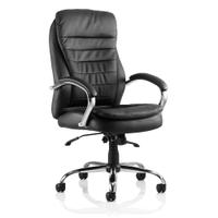 Trexus Rocky Executive Chair High Back With Arms Leather Black Ref EX000061