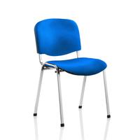 #TREXUS STACKING CHAIR CHROME FRAME BLUE