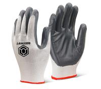 NITRILE P/C POLYESTER GREY GLOVE SMALL.