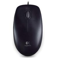 Logitech B100 Mouse USB Wired Optical 800dpi 3-Button Cable 1.8m Both Handed Black Ref 910-003357