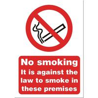 NO SMOKING PREMISES SIGN A5 SB003SAV