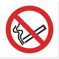 NO SMOKING VEHICLE SIGN CLEAR SB012SAV