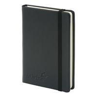 Silvine Executive Soft Feel Notebook 80gsm Ruled with Marker Ribbon 160pp A6 Black Ref 196BK