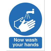 NOW WASH YOUR HANDS 150X200MM NS022SAV