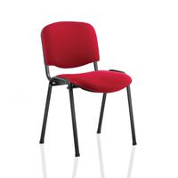#TREXUS STACKING CHAIR BLACK FRAME RED