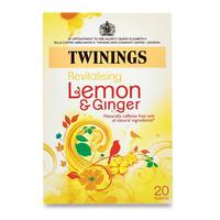 Twinings Infusion Tea Bags Individually-wrapped Lemon and Ginger Ref 0403156 [Pack 20]