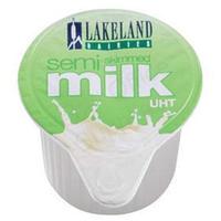 Lakeland UHT Semi-Skimmed Milk Pots 12ml Ref 68632X [Pack 120]