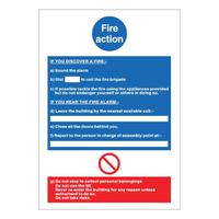 FIRE ACTION WRITE ON 210X297MM M011PVC