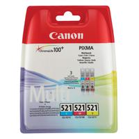 CANON CLI-521 INKJET CART C/M/Y PK3