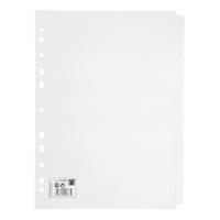5 STAR A4 5-PART WHITE SUBJECT DIVIDERS