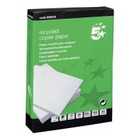 5 Star Eco Copier Paper Recycled Ream-Wrapped 80gsm A4 White [Box 5 x 500 Sheets]..