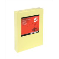 5 Star Office Coloured Card Multifunctional 160gsm A4 Light Yellow [250 Sheets]