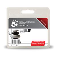 5 Star Office Remanufactured Inkjet Cartridge Page Life 400pp 15ml [Canon PG-545XL Alternative] Black