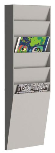 Literature Holders Fast Paper Document Control Panel/Literature Holder 1 x 6 Compartment A4 Grey