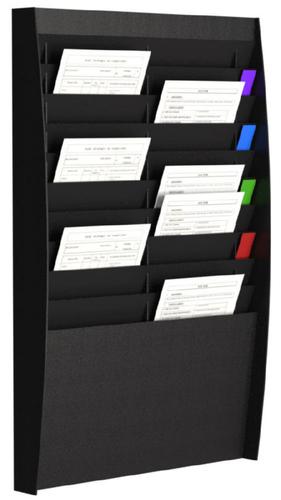 Literature Holders Fast Paper Document Control Panel/Literature Holder 2 x 10 Compartment A4 Black