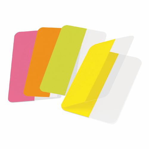 Tabs 3L Twin Index Tabs Permanent 12x40mm Assorted Colours (Pack 24)