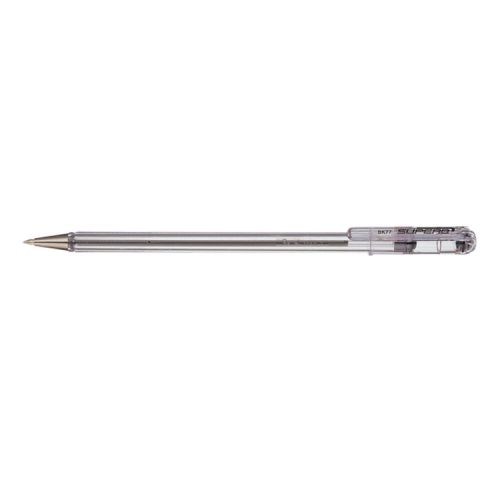 Pentel+Superb+Ballpoint+Pen+0.7mm+Tip+0.25mm+Line+Black+%28Pack+12%29+BK77-A