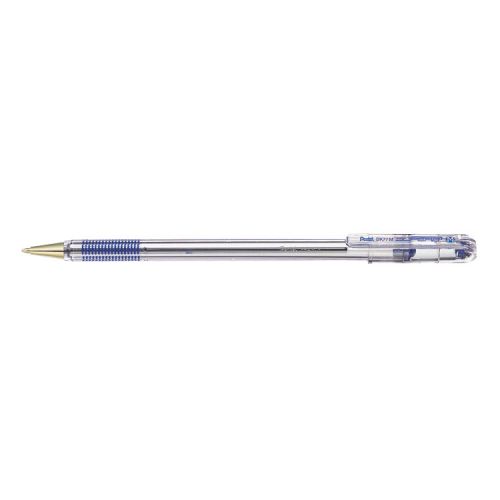 Pentel Superb Ball Pen Medium 1.0mm Tip 0.5mm Line Blue Ref BK77M-C [Pack 12]