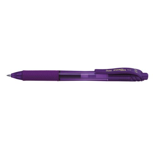 Pentel+Energel+X+Gel+Retractable+Gel+Rollerball+Pen+0.7mm+Tip+0.35mm+Line+Violet+%28Pack+12%29+-+BL107-VX