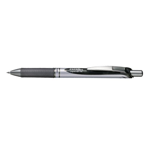 Pentel Energel XM Permanent Retractable Rollerball Pen 0.7mm Black BL77-AO