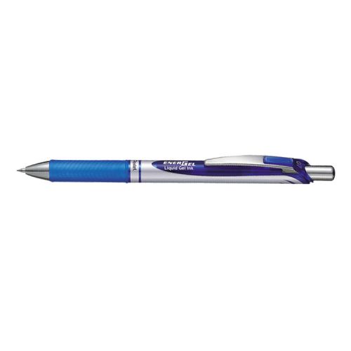 Pentel Energel XM Retractable Gel Rollerball Pen 0.7mm Tip 0.35mm Line Blue (Pack 12) - BL77-CO