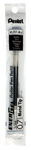 Pentel+Refill+for+Pentel+EnerGel+Pens+0.7mm+Tip+Black+%28Pack+12%29+-+LR7-AX