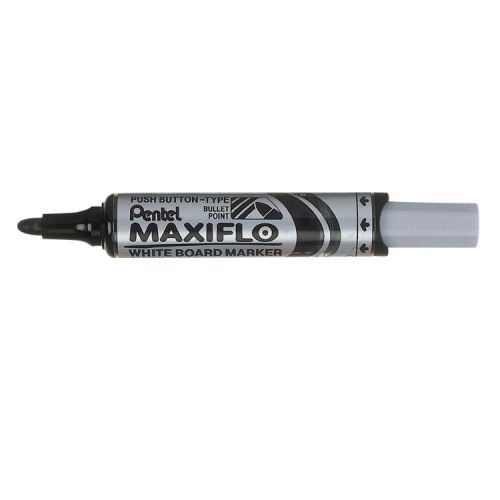 Pentel Whiteboard Marker Bullet Tip Black PK12