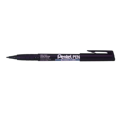 Pentel Black Permanent Marker  Fine 0.8mm Line Pack of 12