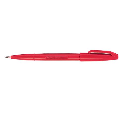 Pentel+Sign+Pen+S520+Fibre+Tipped+2.0mm+Tip+1.0mm+Line+Red+Ref+S520-B+%5BPack+12%5D